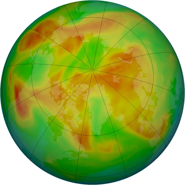 Arctic ozone map for 21 April 2008